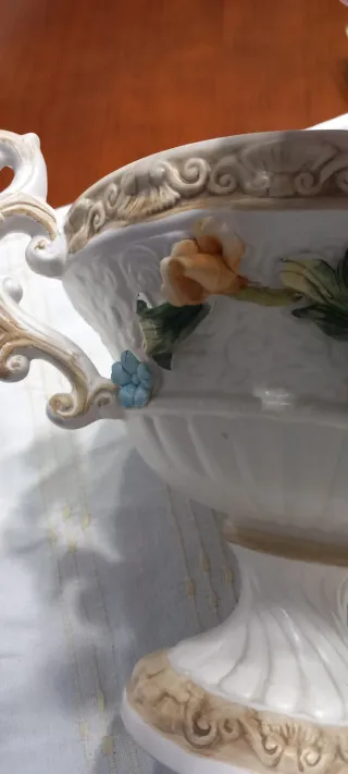 Sopera Capodimonte Flores Porcelana