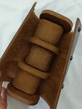 Estuche para 3 relojes marrón