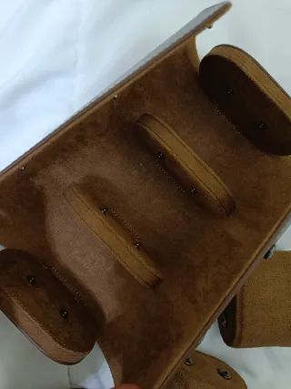 Estuche para 3 relojes marrón