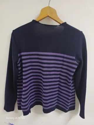 Cardigan donna blu e viola taglia M