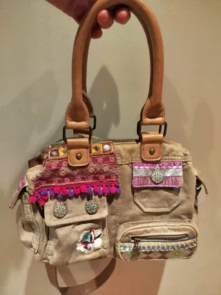 Bolso Desigual Beige Multicolor