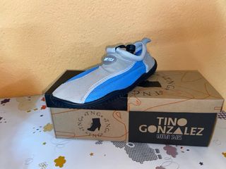 Cangrejeras Beige/Azul