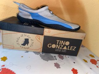 Cangrejeras Beige/Azul