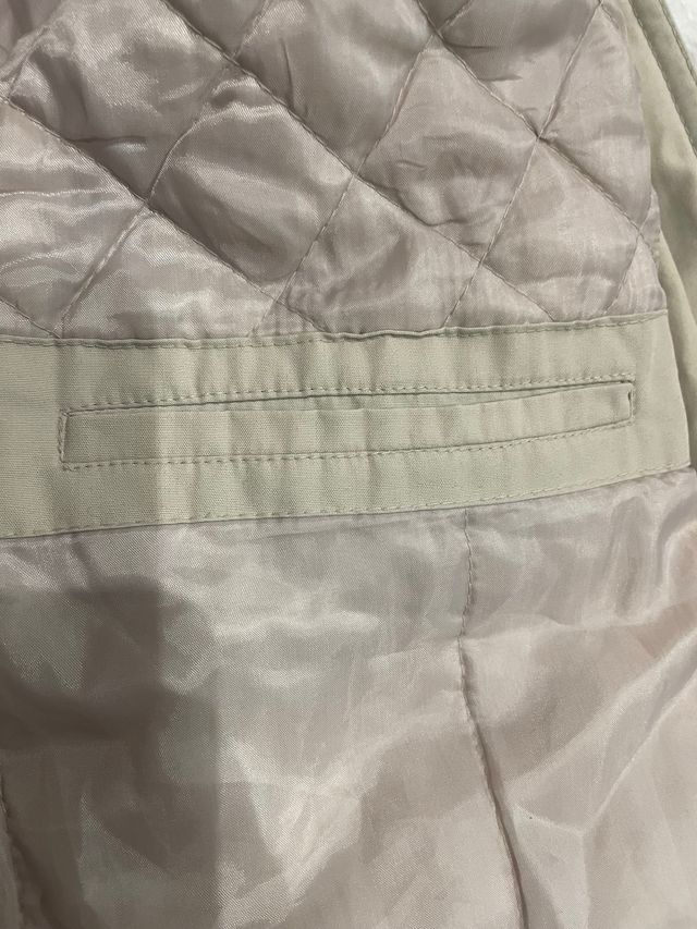 Abrigo beige y marron hombre