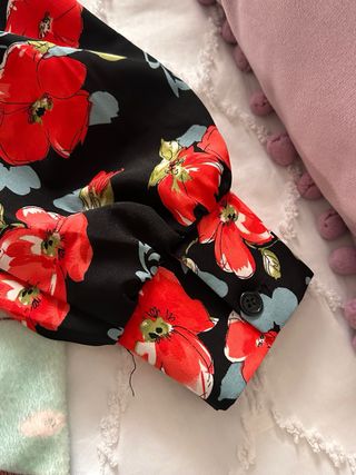 Vestido corto estampado flores