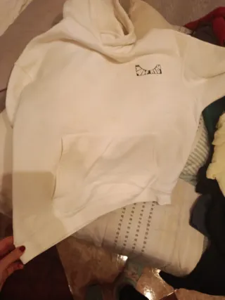 Sudadera Zara Blanca Niño Talla XL