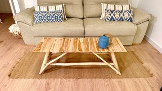 Tappeto in iuta beige/marrone 70x200