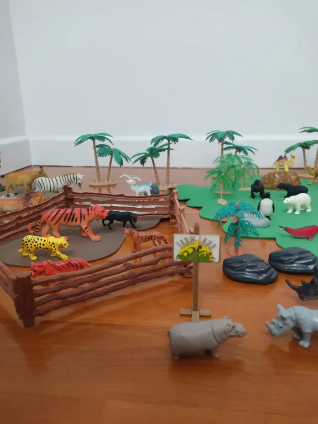 Juego zoo infantil figuras animales