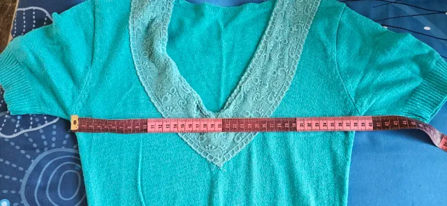 Camiseta verde/turquesa larga estilo vestido