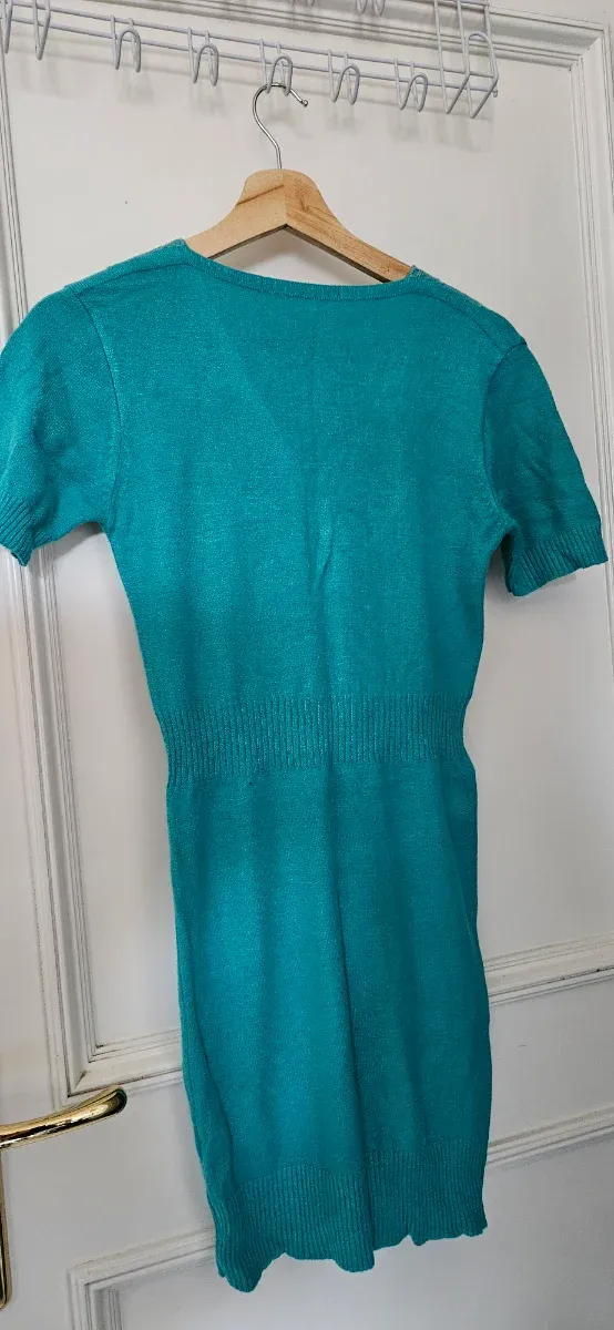 Camiseta verde/turquesa larga estilo vestido