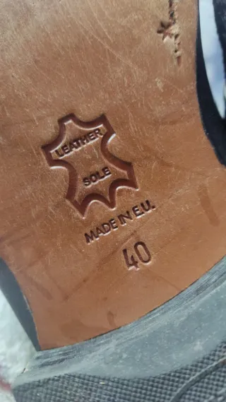 Mocasines negros cuero y pelo