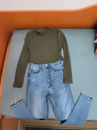 Conjunto jersey y Jeans Mujer