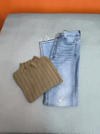 Conjunto jersey y Jeans Mujer