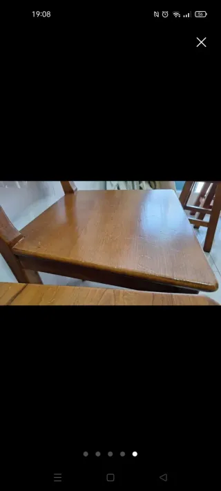 Juego de 4 sillas de madera