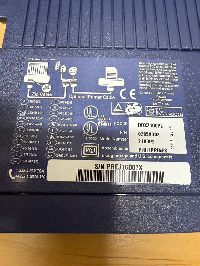 Lector Iomega Zip 100 y 2 discos