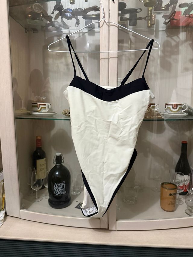 Bañador mujer blanco y negro