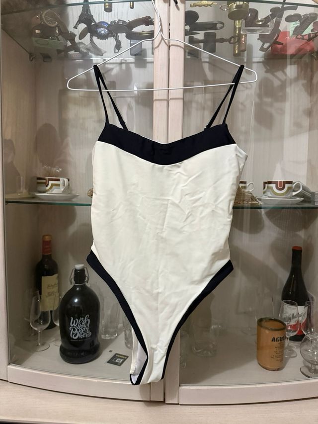 Bañador mujer blanco y negro