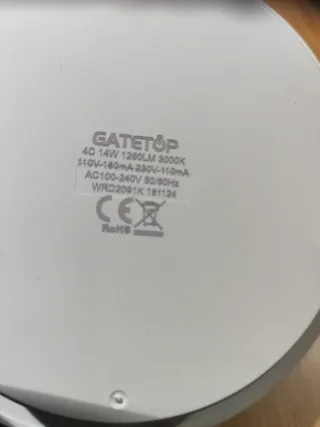 2 Paneles LED GATETOP 14W 3000K