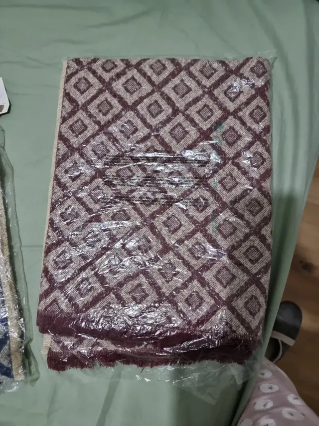 Pashminas azul y granate de Southern cotton.C Ingl