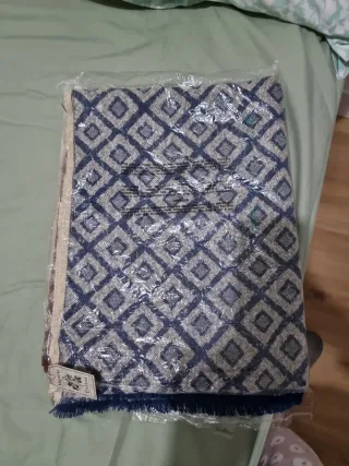 Pashminas azul y granate de Southern cotton.C Ingl