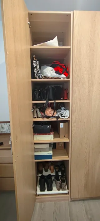 Armario esquinero Pax Ikea Madera  y Cristal