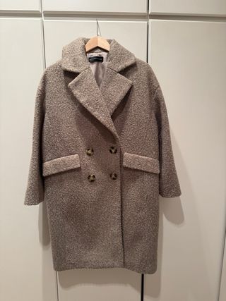 Abrigo oversize Sfera Talla S Beige