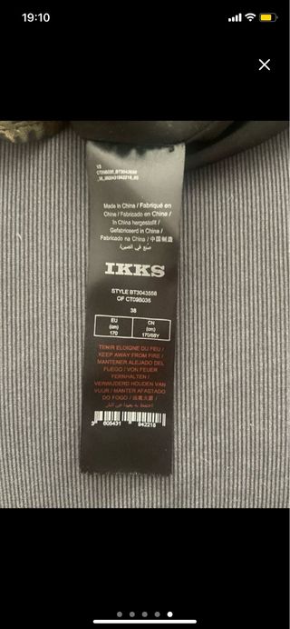 Vestido IKKS verde militar estampado