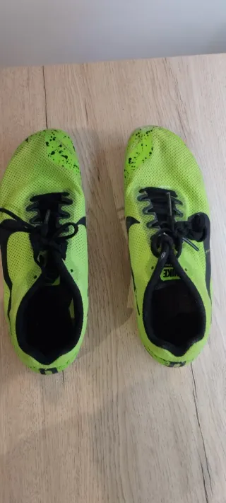 Zapatillas clavos atletismo Nike verde/negro