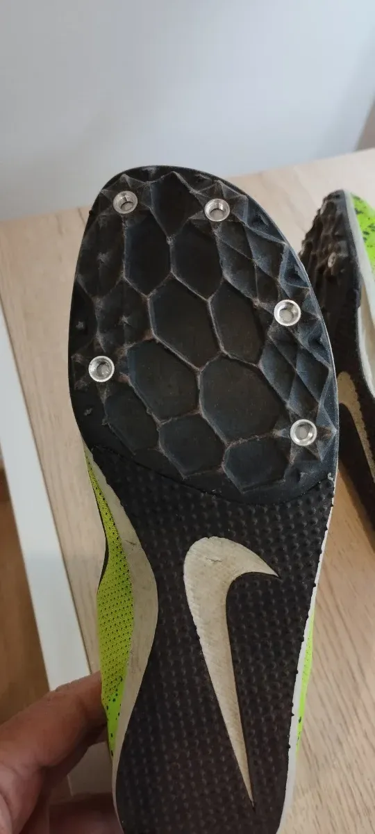 Zapatillas clavos atletismo Nike verde/negro