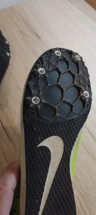 Zapatillas clavos atletismo Nike verde/negro