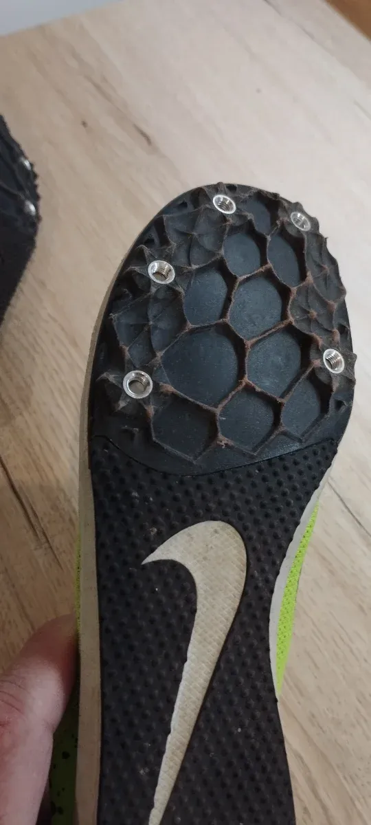 Zapatillas clavos atletismo Nike verde/negro