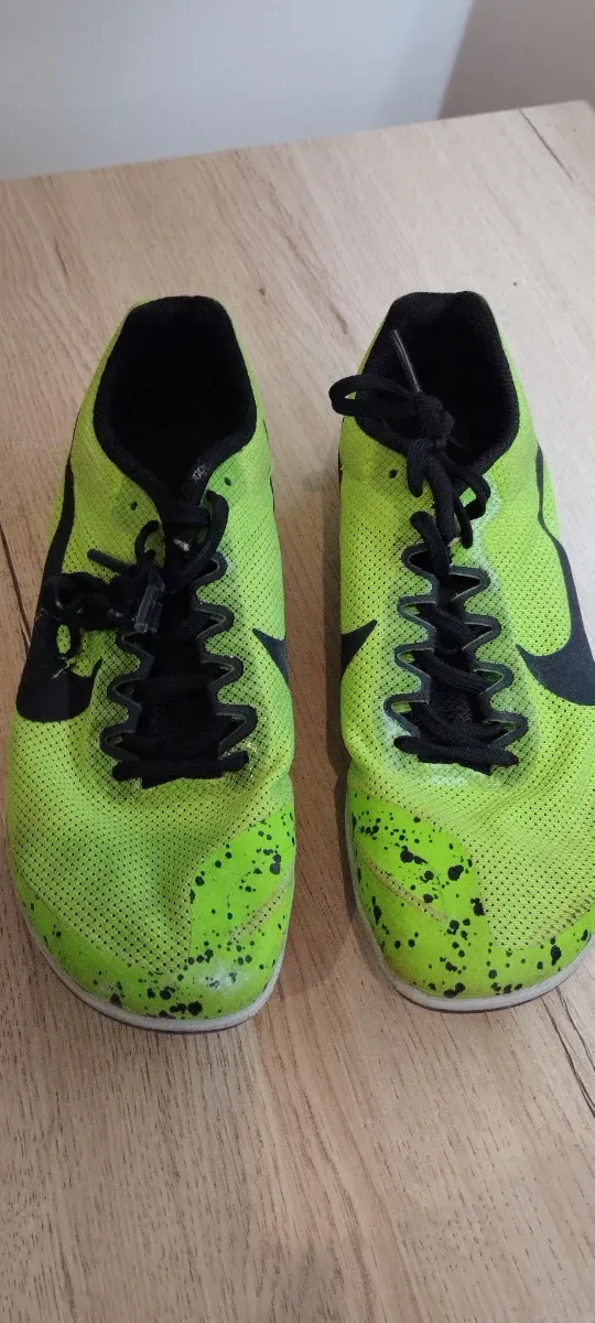 Zapatillas clavos atletismo Nike verde/negro