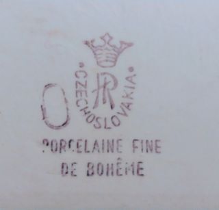 Coppia Tazze Porcellana Fine Boemia