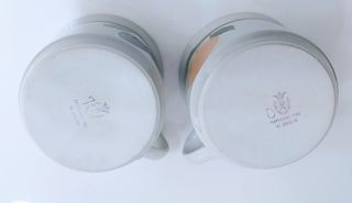 Coppia Tazze Porcellana Fine Boemia