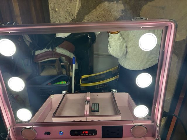 Maletín tocador de viaje rosa