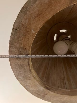 Lámpara colgante madera, estilo mediterráneo