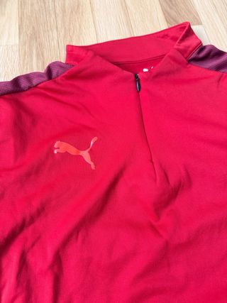 Sudadera Puma Roja Media Cremallera