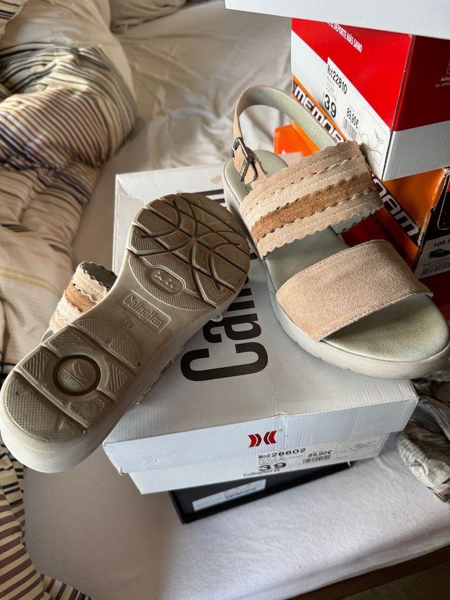 Sandalias Callaghan Serraje Beige/Marrón Talla 40