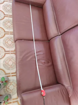 Dos Sofás de piel marrón