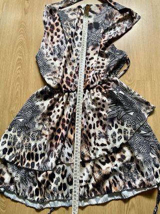 Vestido estampado animal print elegante hasta T-M