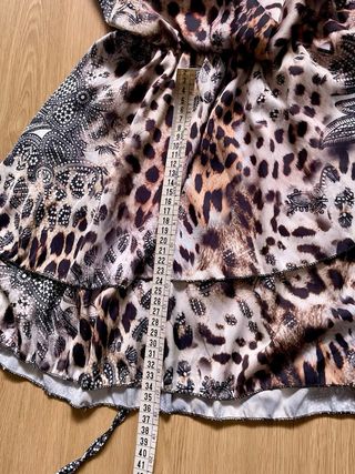 Vestido estampado animal print elegante hasta T-M