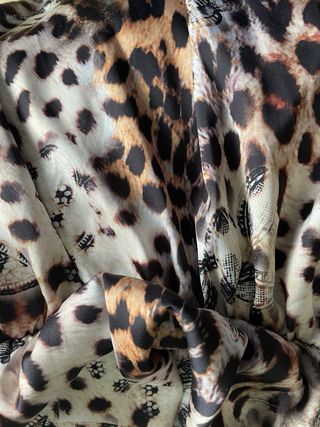 Vestido estampado animal print elegante hasta T-M