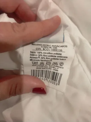 Edredón Textura 100x135cm Blanco