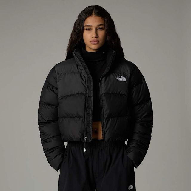 Abrigo The North Face mujer Cropped Negro