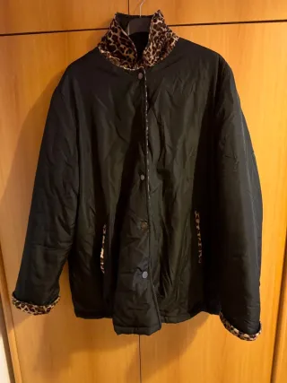 Giacca vintage con stampa leopardata