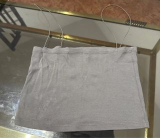 Top gris de tirantes finos – Pull&Bear