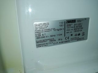 Congelador Zanussi Blanco