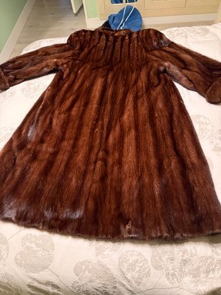 Abrigo tipo visón marrón