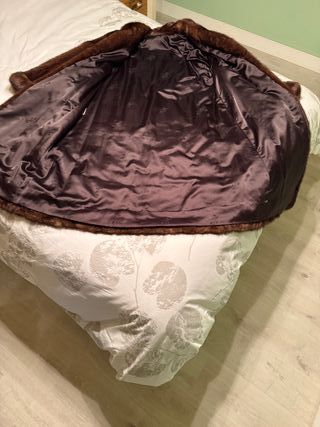 Abrigo tipo visón marrón