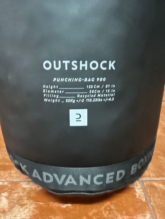 Saco Boxeo Outshock 900 Negro